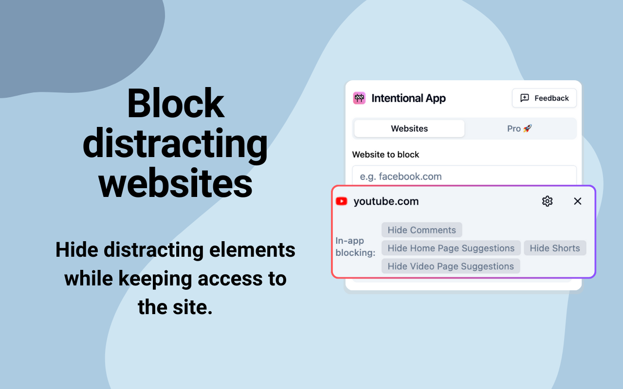 Intentional - Block Distracting Websites chrome谷歌浏览器插件_扩展第4张截图