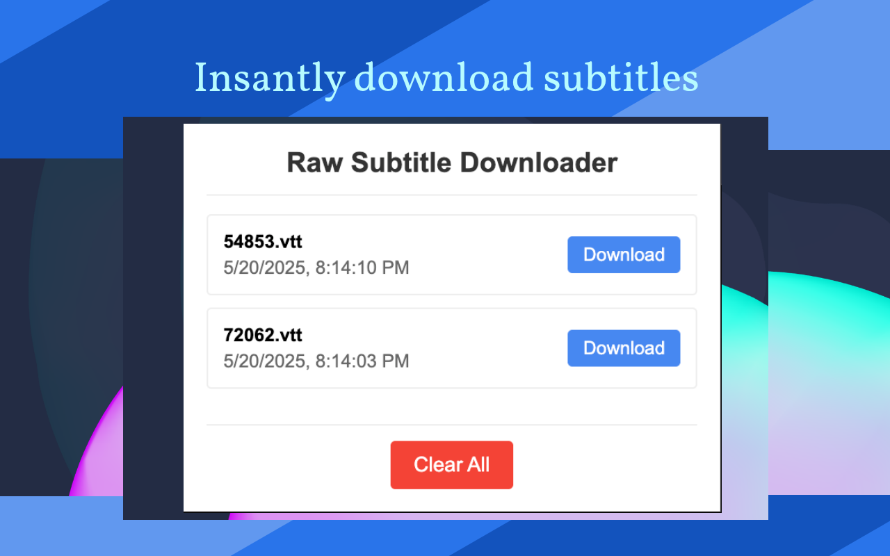 Raw Subtitle Downloader chrome谷歌浏览器插件_扩展第1张截图