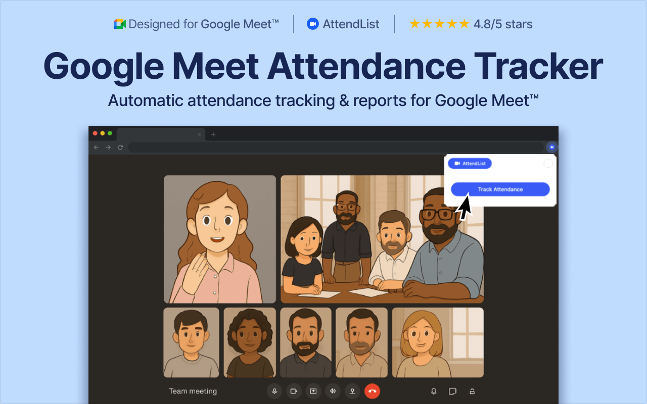 AttendList: Google Meet Attendance Tracker & Reports chrome谷歌浏览器插件_扩展第1张截图