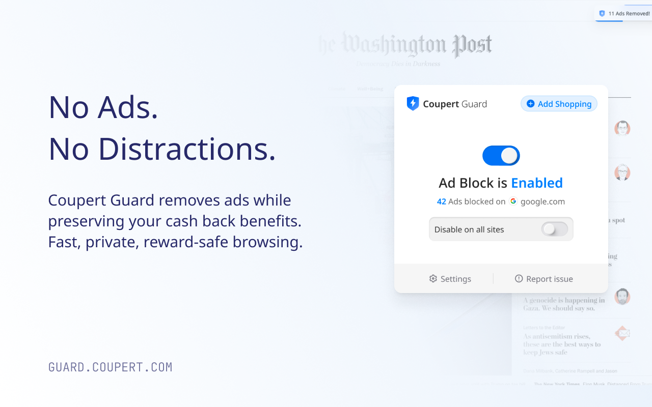 Coupert Guard - Ad Blocker chrome谷歌浏览器插件_扩展第3张截图