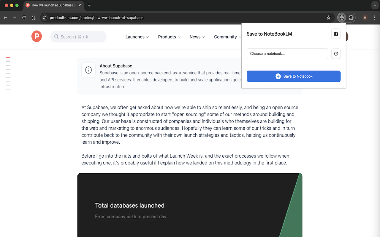 Save to NoteBookLM chrome谷歌浏览器插件_扩展第1张截图