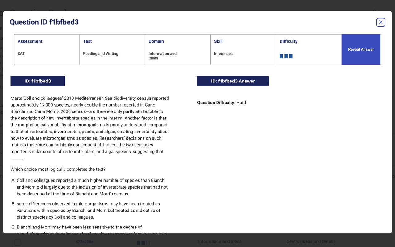 SAT® Question Bank Answer Hider chrome谷歌浏览器插件_扩展第1张截图