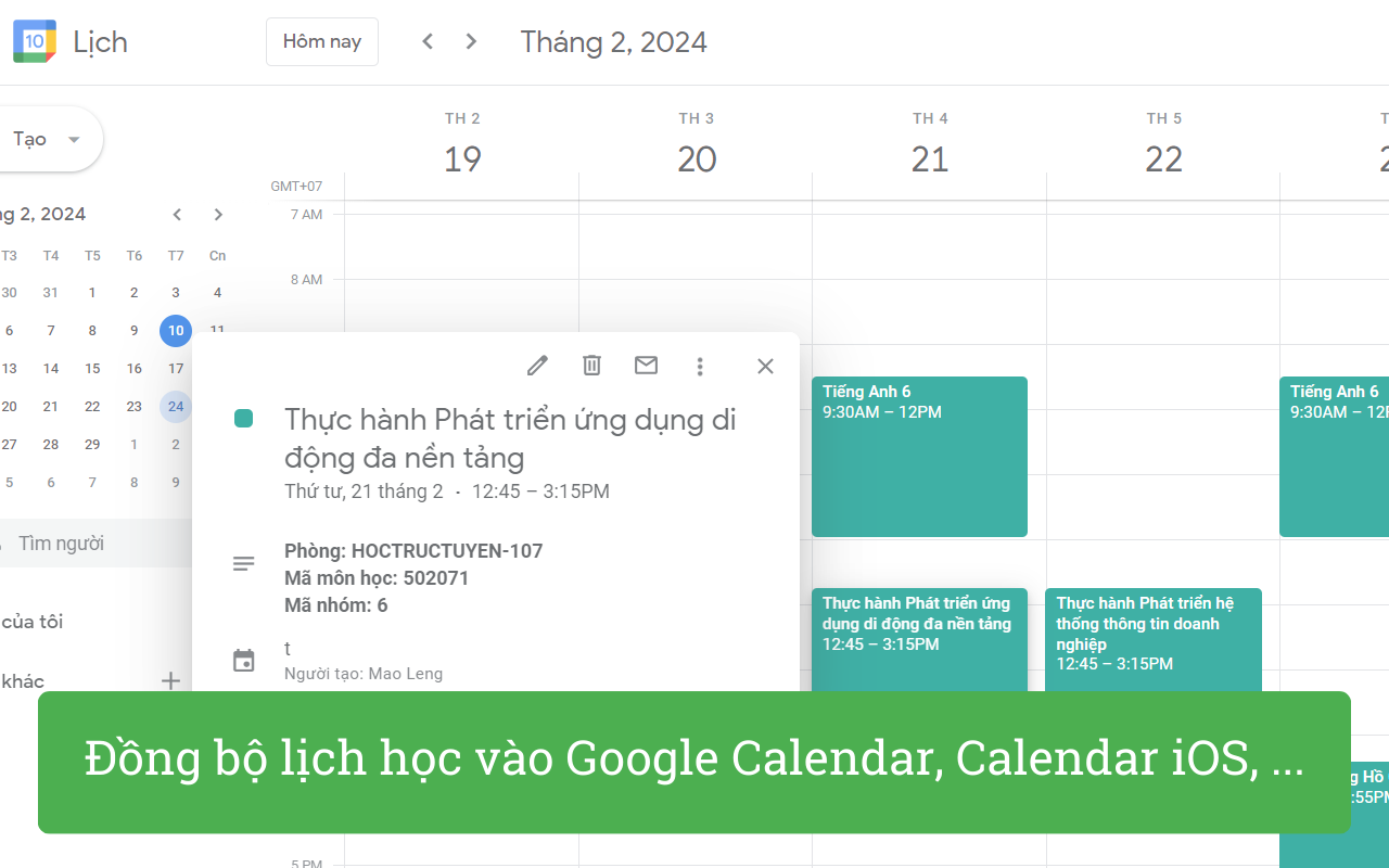 TDTU Schedule chrome谷歌浏览器插件_扩展第1张截图