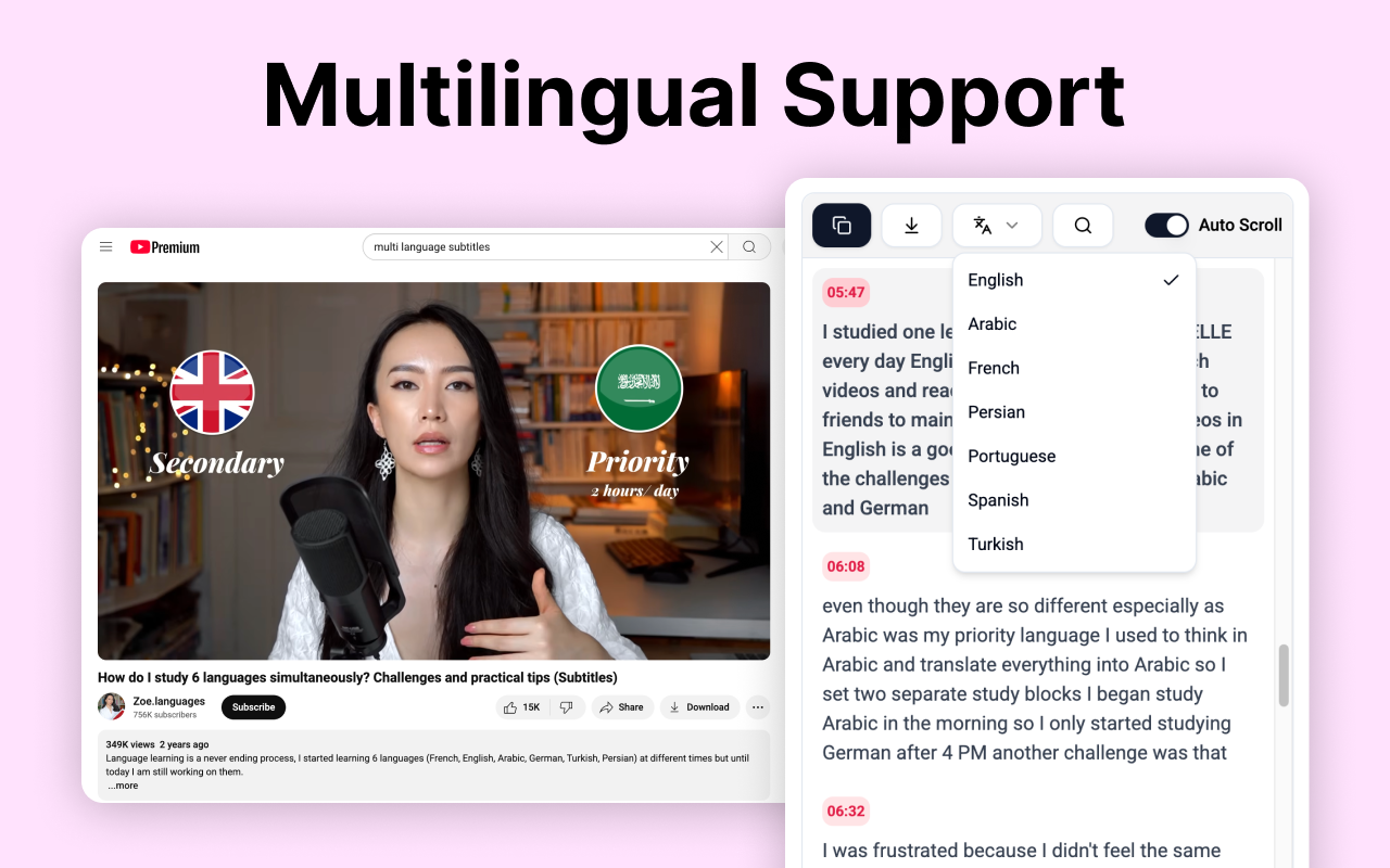 Youtube Transcript Generator chrome谷歌浏览器插件_扩展第2张截图