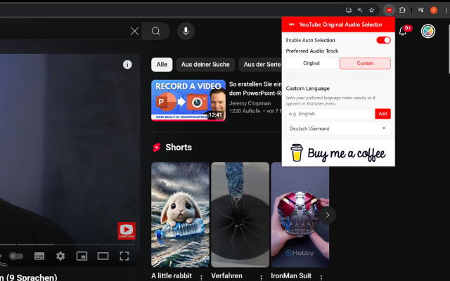 YouTube Original Audio Selector chrome谷歌浏览器插件_扩展第2张截图