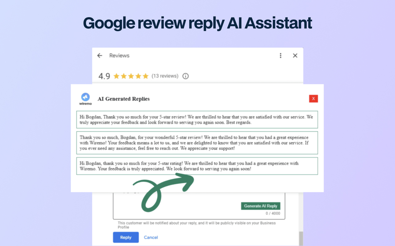 Google review reply AI Assistant chrome谷歌浏览器插件_扩展第3张截图