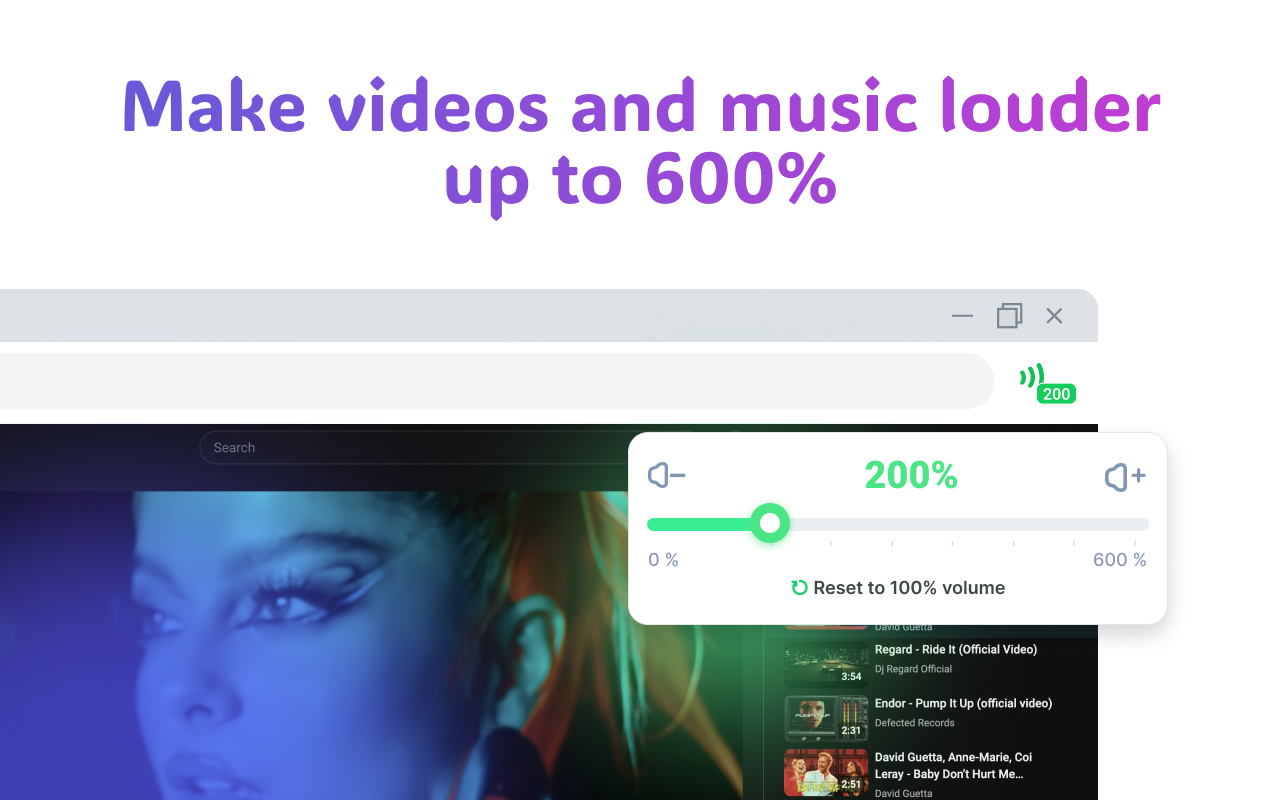 Volume Master — 提高音量 chrome谷歌浏览器插件_扩展第2张截图