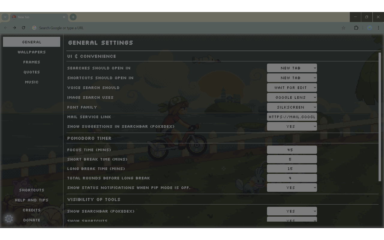 Pokemon Retro Themes - Bring old-school Pokemon vibes to your browser chrome谷歌浏览器插件_扩展第1张截图