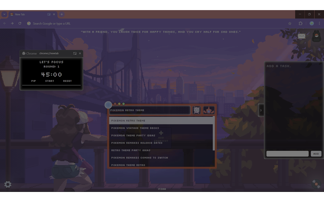 Pokemon Retro Themes - Bring old-school Pokemon vibes to your browser chrome谷歌浏览器插件_扩展第5张截图