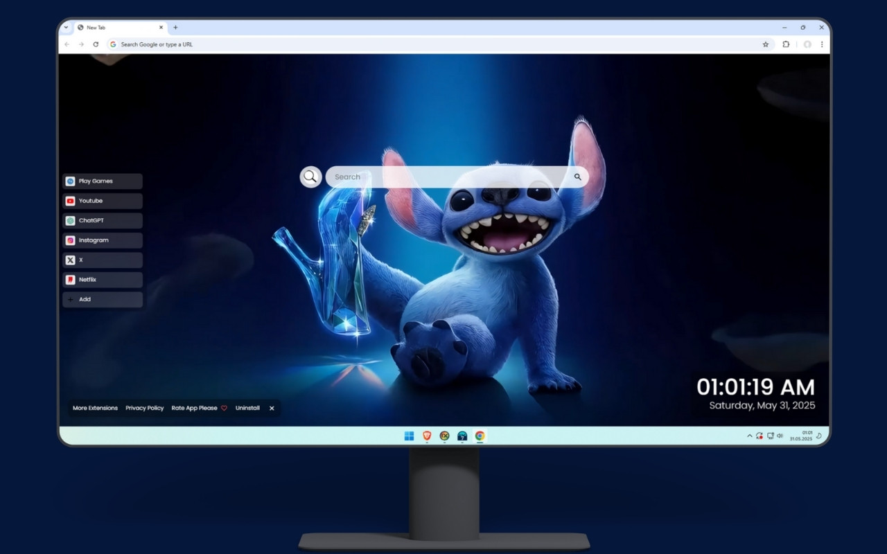 Stitch Blue Live Wallpaper chrome谷歌浏览器插件_扩展第4张截图