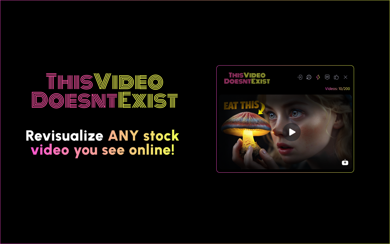 TVDE: Revisualize ANY stock video from web chrome谷歌浏览器插件_扩展第2张截图