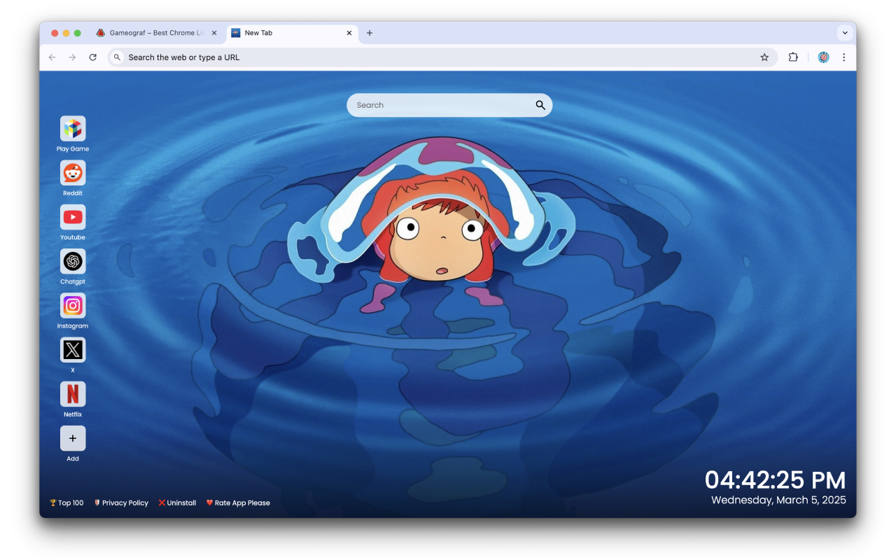 Ponyo Wallpapers chrome谷歌浏览器插件_扩展第4张截图
