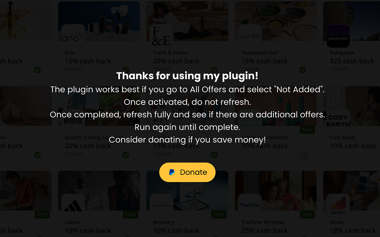 Auto Activate Chase Credit Card Offers chrome谷歌浏览器插件_扩展第3张截图
