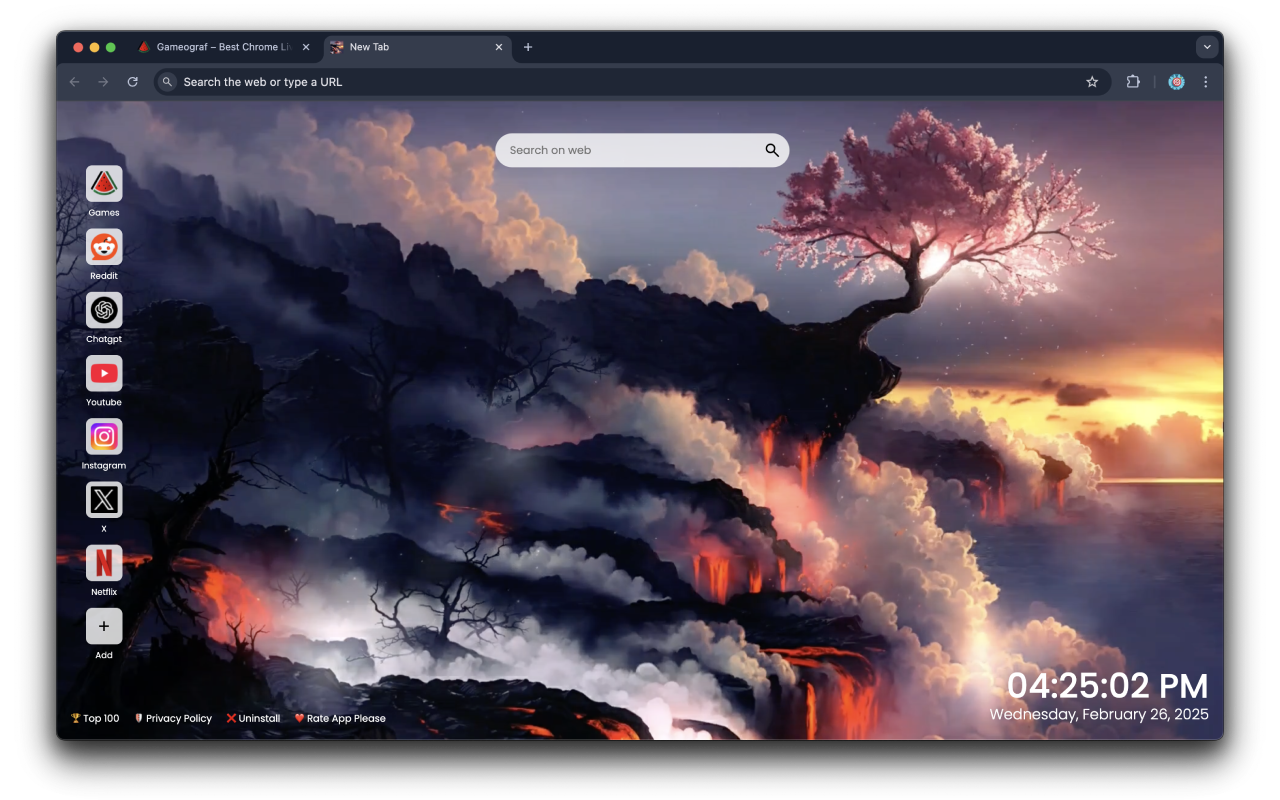 Sakura and Smoke Live Wallpaper chrome谷歌浏览器插件_扩展第1张截图