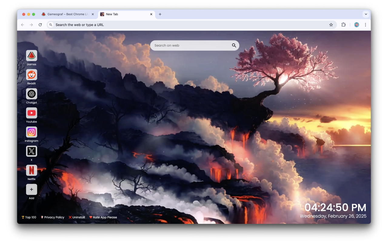Sakura and Smoke Live Wallpaper chrome谷歌浏览器插件_扩展第2张截图