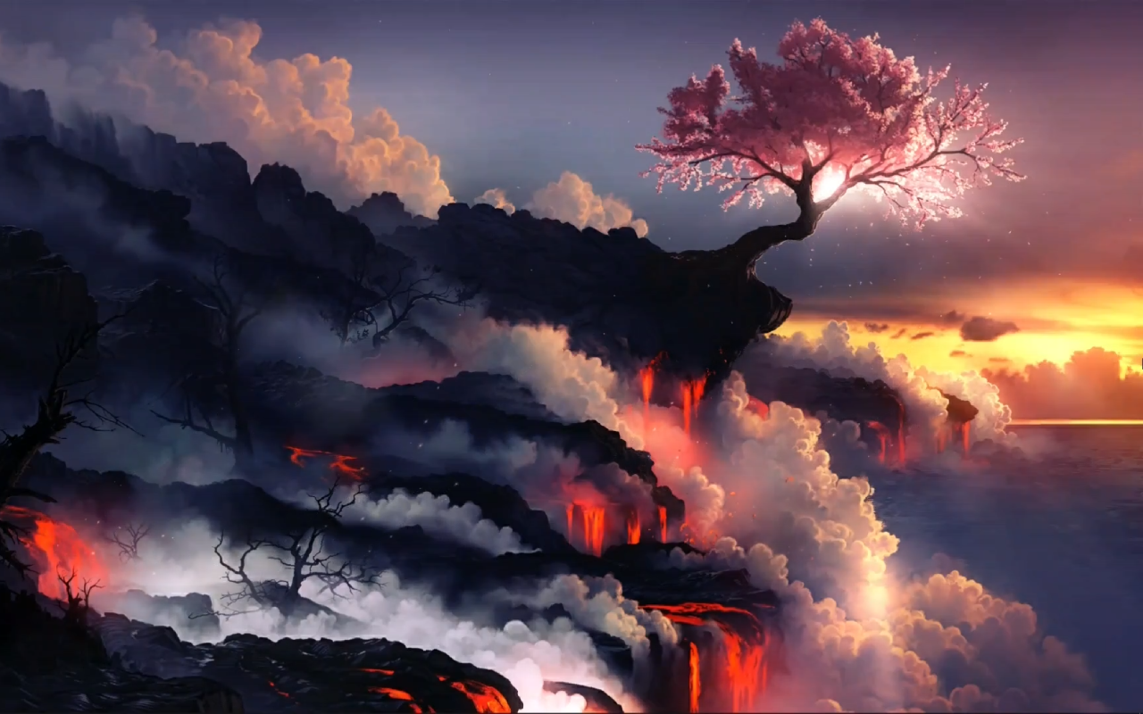 Sakura and Smoke Live Wallpaper chrome谷歌浏览器插件_扩展第3张截图