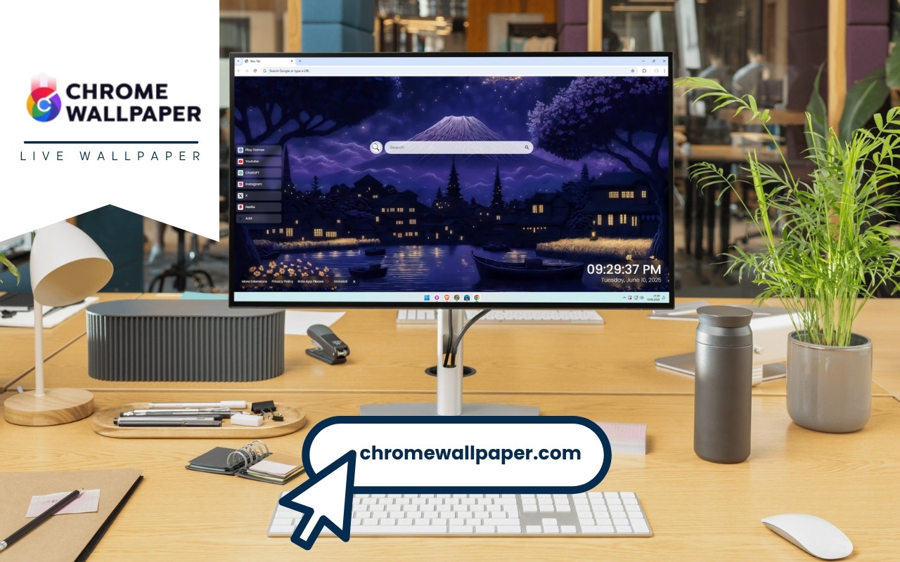 Mount Fuji Aesthetic Live Wallpaper chrome谷歌浏览器插件_扩展第2张截图