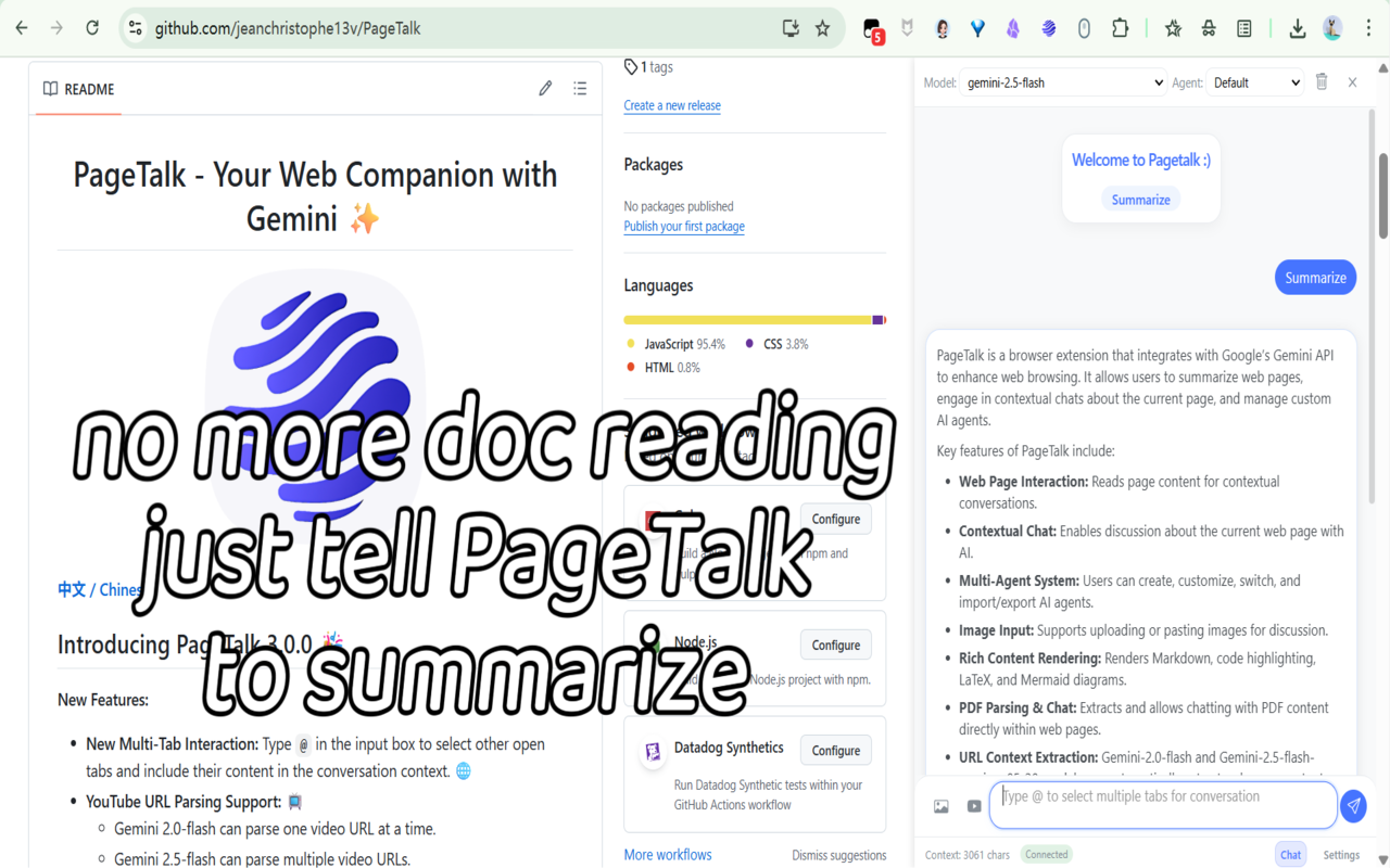 PageTalk - Your Browser Q&A Assistant chrome谷歌浏览器插件_扩展第5张截图
