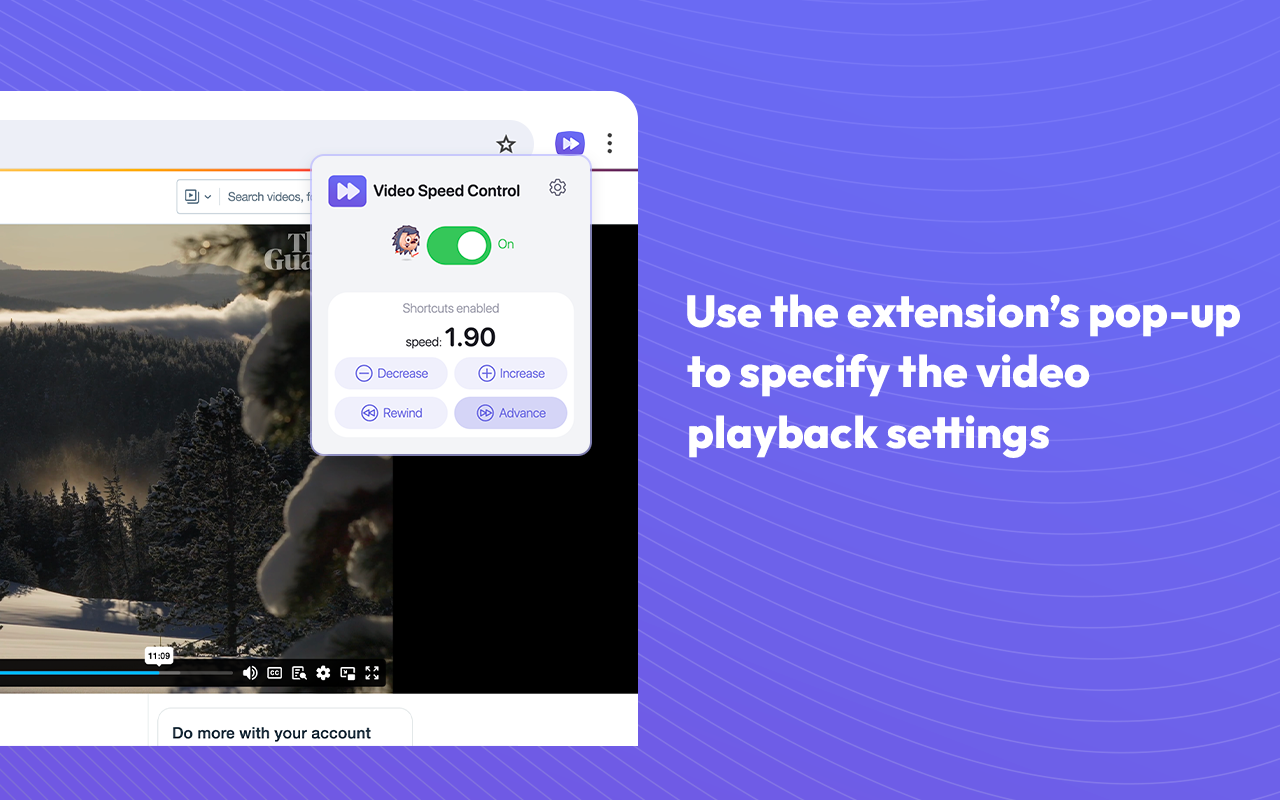 視訊速度控制器 - 視訊管理器 chrome谷歌浏览器插件_扩展第1张截图