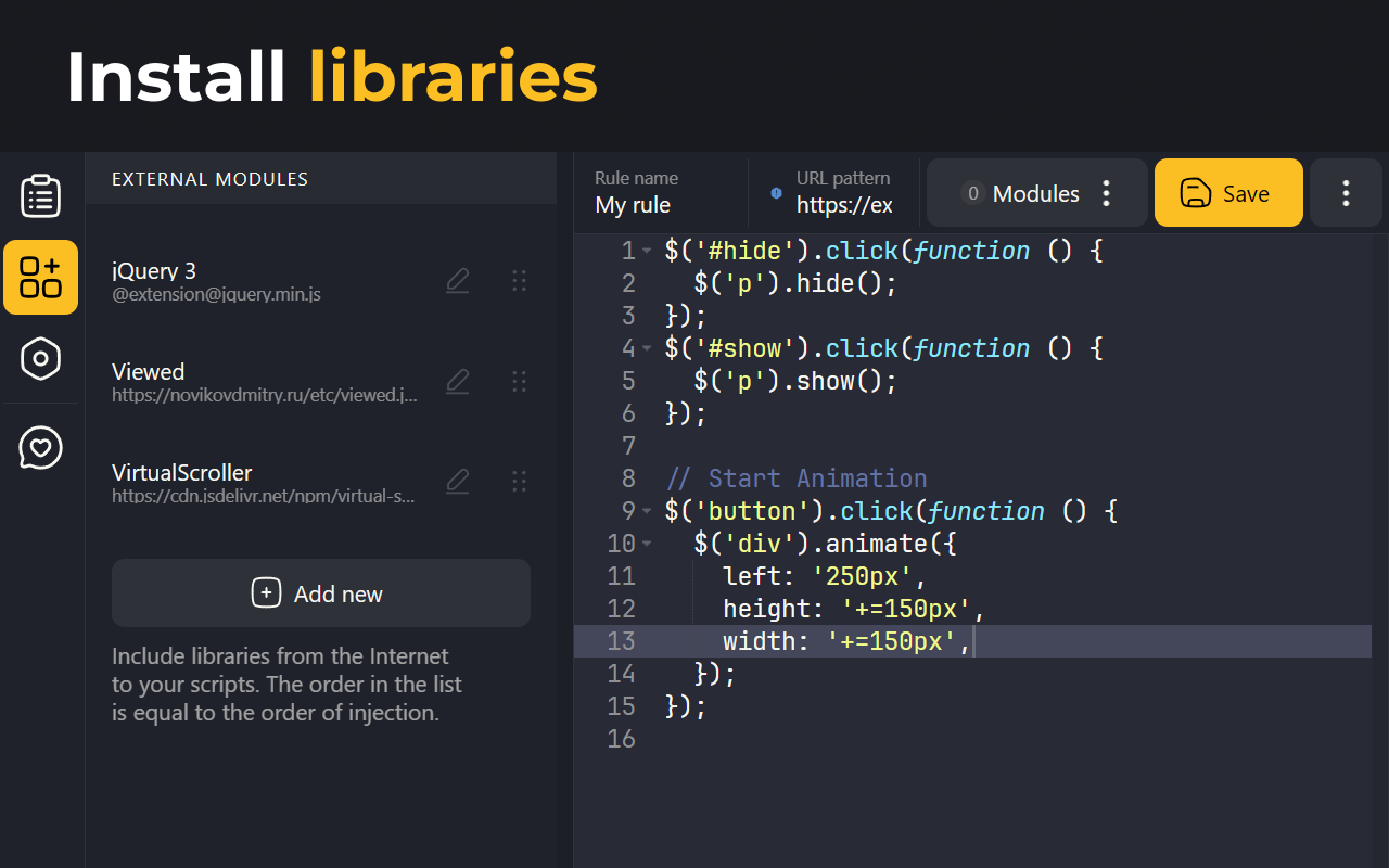 User JavaScript and CSS chrome谷歌浏览器插件_扩展第3张截图