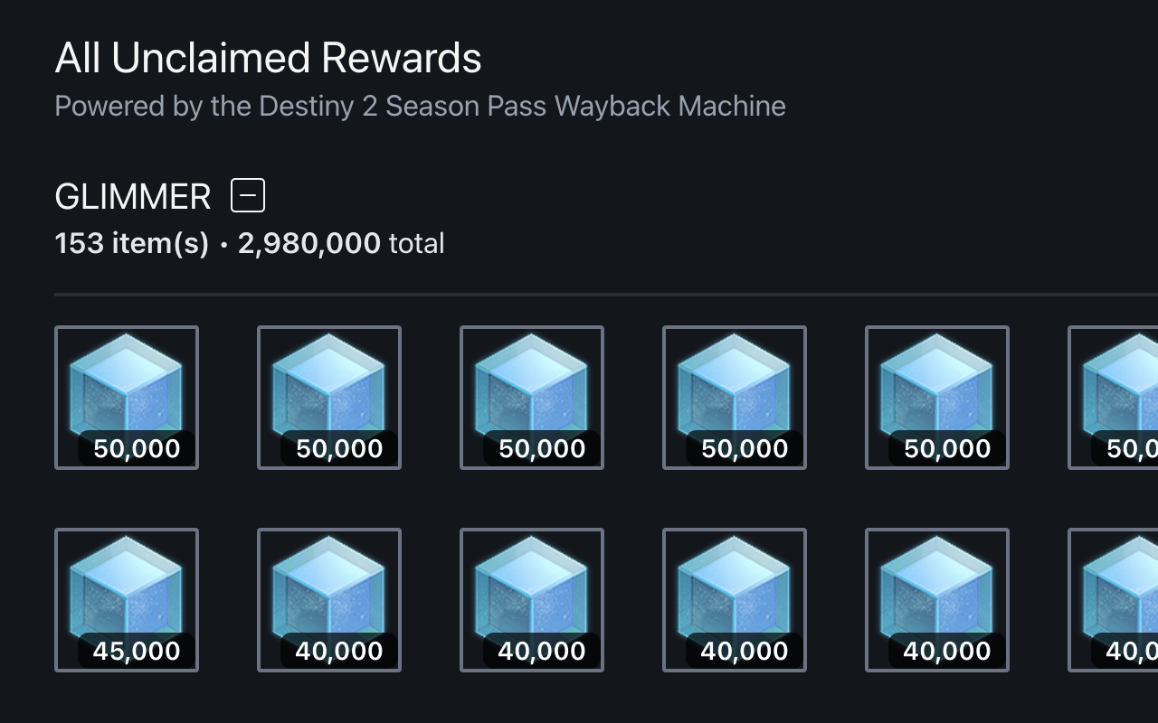 Destiny 2 Season Pass Wayback Machine chrome谷歌浏览器插件_扩展第2张截图