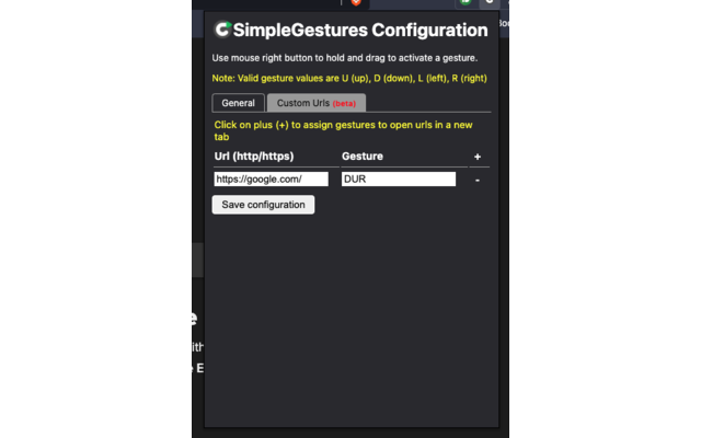 SimpleGestures chrome谷歌浏览器插件_扩展第2张截图