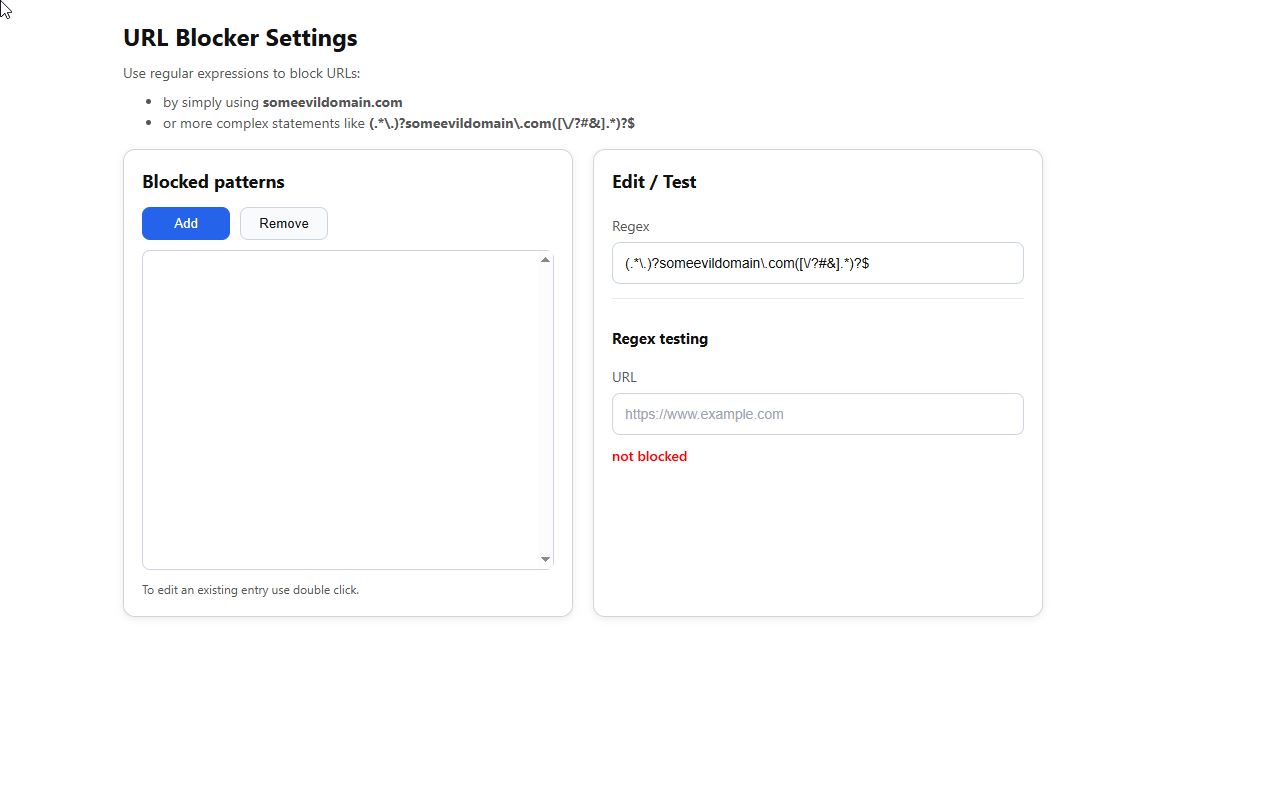 URL Blocker chrome谷歌浏览器插件_扩展第1张截图