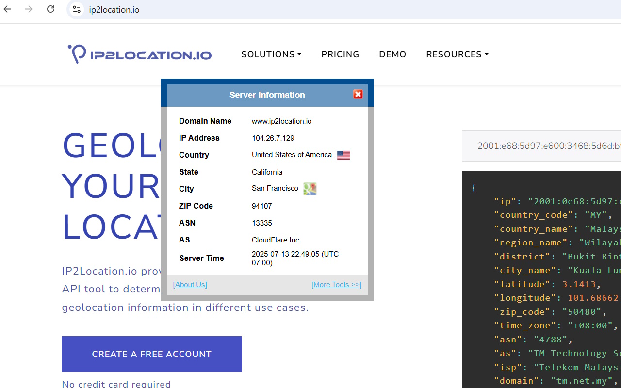 IP2Location IP Geolocation Extension chrome谷歌浏览器插件_扩展第2张截图