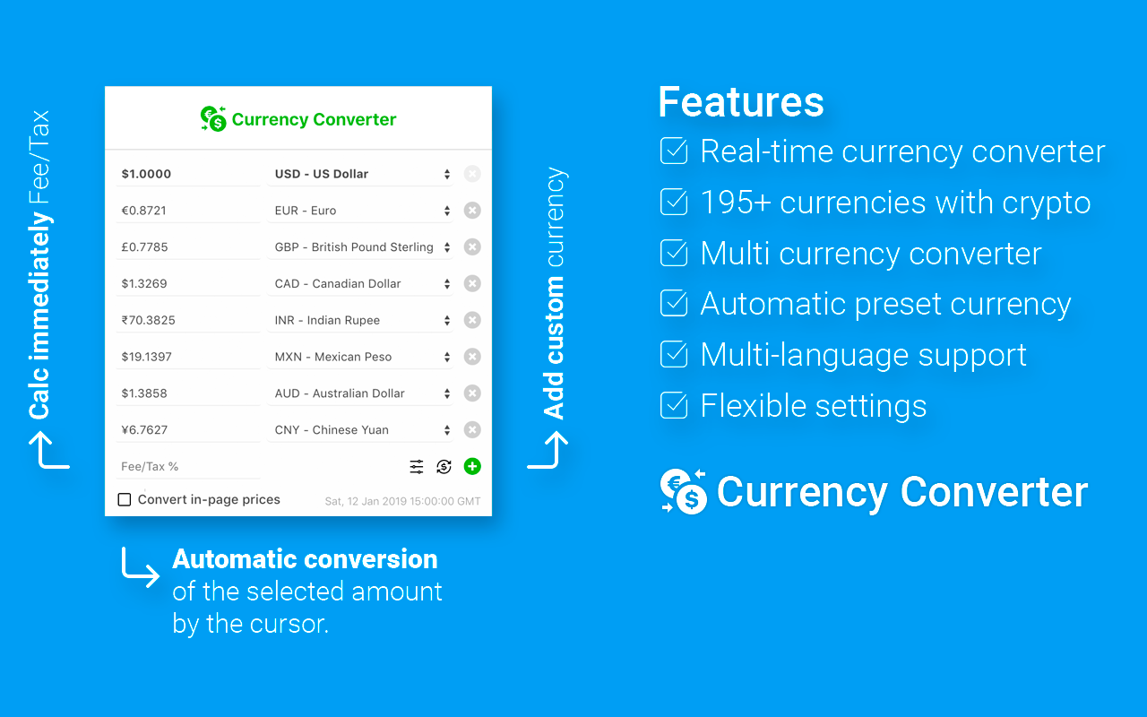 Currency Converter PRO chrome谷歌浏览器插件_扩展第4张截图