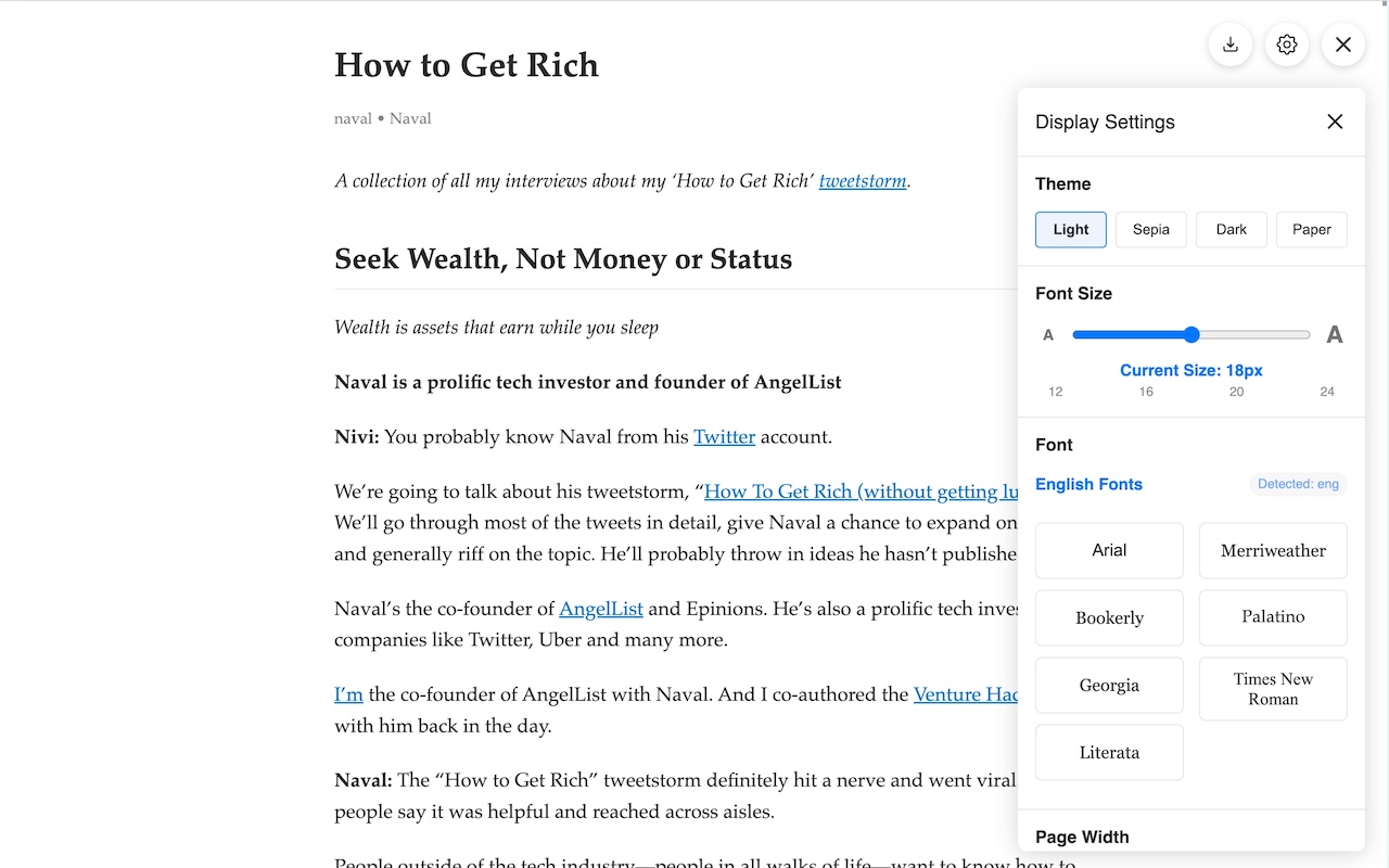 ReadLite chrome谷歌浏览器插件_扩展第1张截图