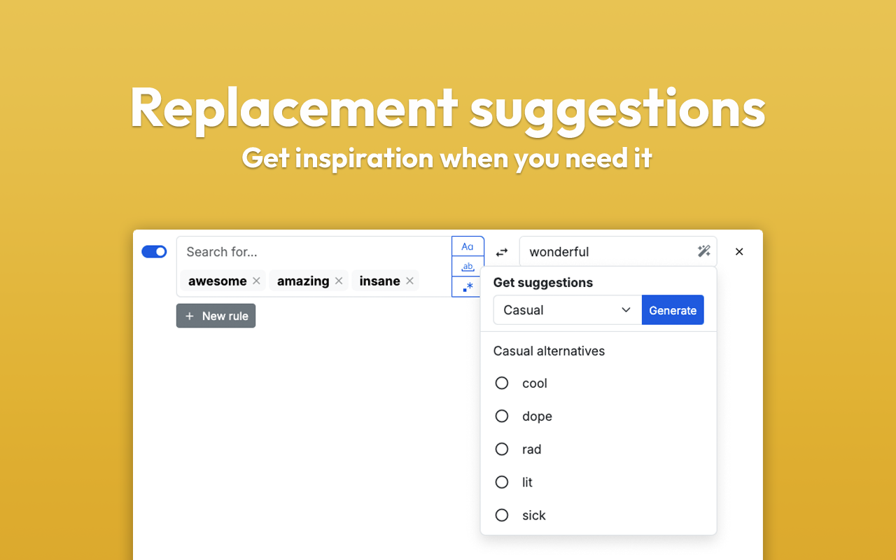 Word Replacer Max chrome谷歌浏览器插件_扩展第2张截图
