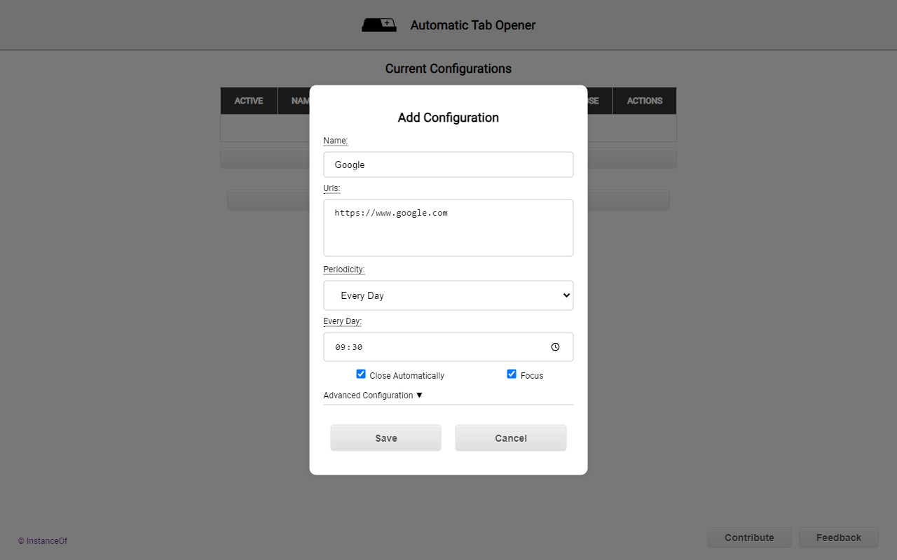 Automatic Tab Opener chrome谷歌浏览器插件_扩展第2张截图