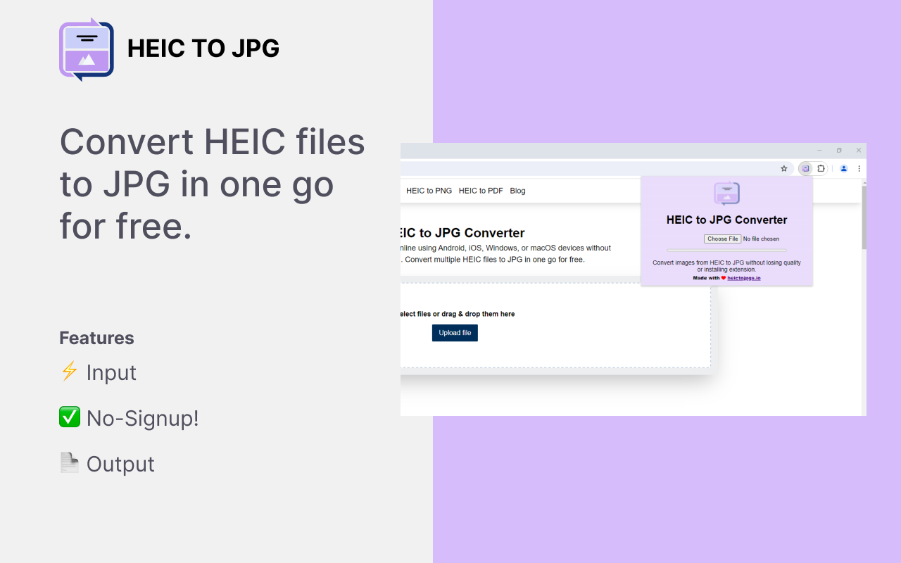 HEIC to JPG Converter chrome谷歌浏览器插件_扩展第3张截图