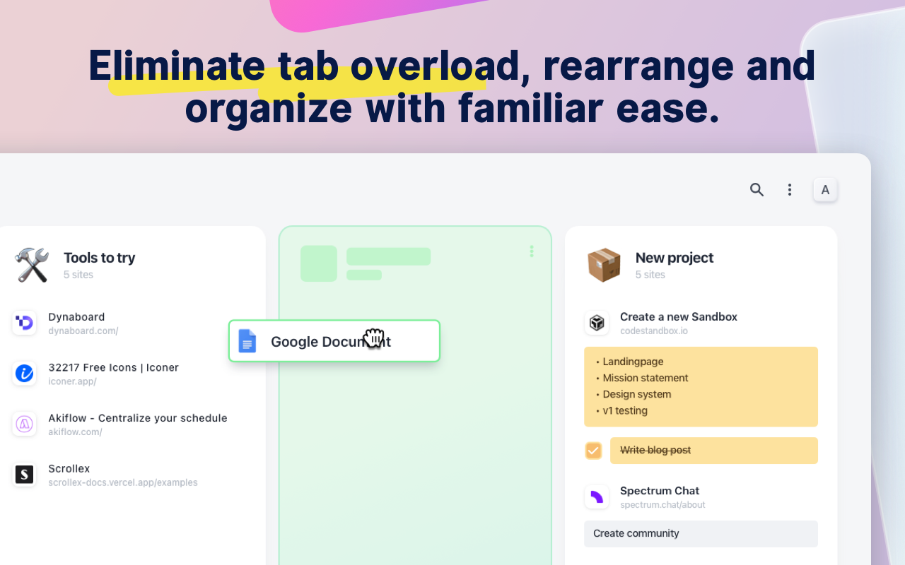 tabExtend - Easy Tab manager chrome谷歌浏览器插件_扩展第3张截图