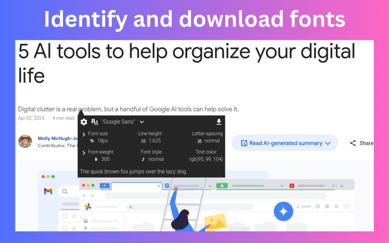 fontDownloader - 识别和下载字体 chrome谷歌浏览器插件_扩展第2张截图