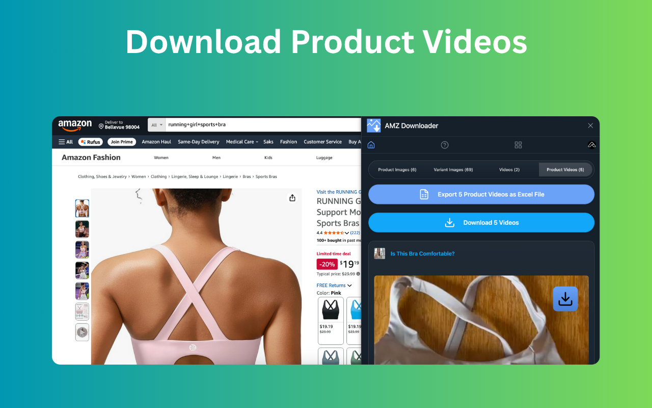 AMZ Videos Downloader - Amazon product image & video downloader chrome谷歌浏览器插件_扩展第2张截图