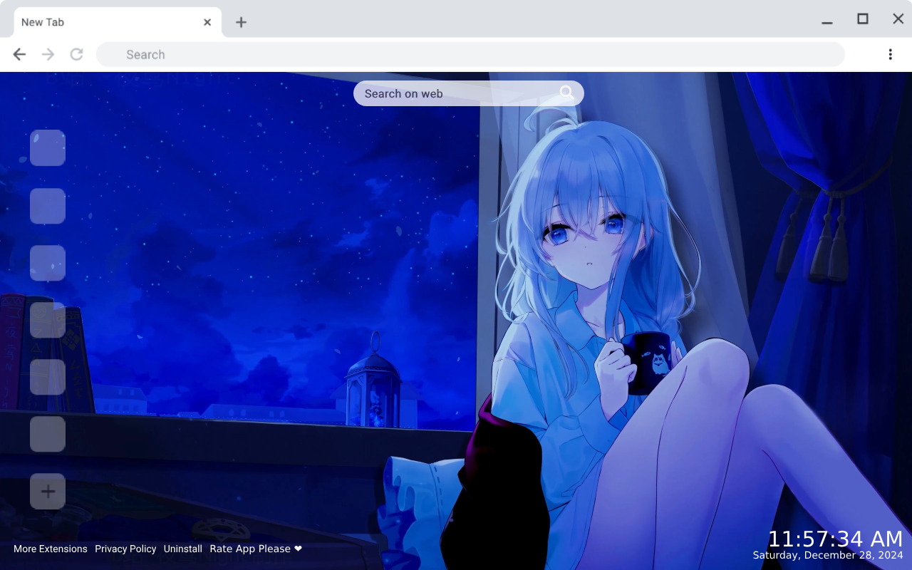 Anime Girl Night Coffee Break Live Wallpaper chrome谷歌浏览器插件_扩展第2张截图