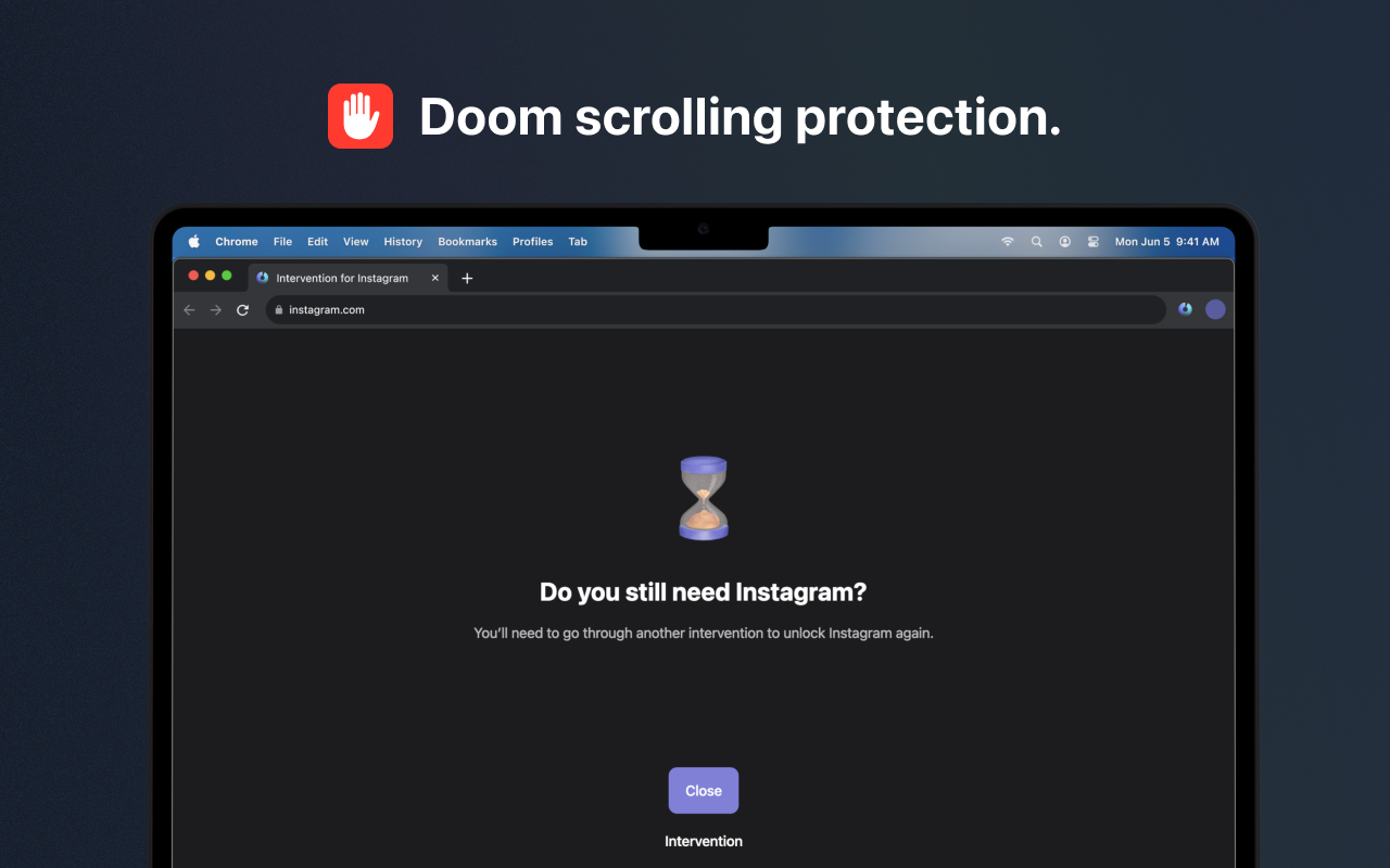 one sec | Website Blocker, Screen Time, Digital Detox, ADHD, Block Websites chrome谷歌浏览器插件_扩展第1张截图