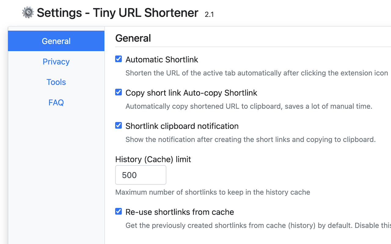 Tiny URL Shortener chrome谷歌浏览器插件_扩展第1张截图