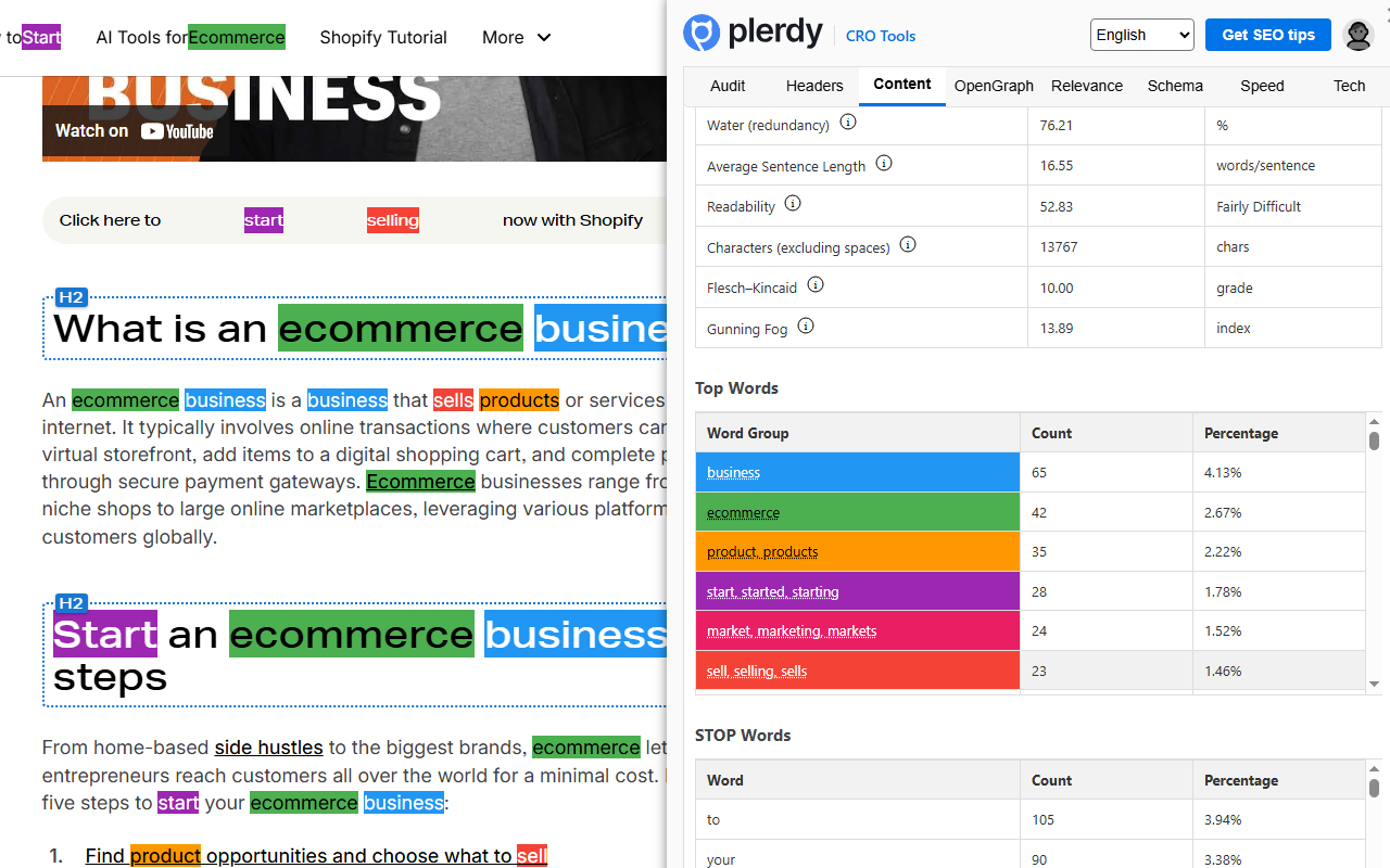 Plerdy SEO Analyzer chrome谷歌浏览器插件_扩展第3张截图