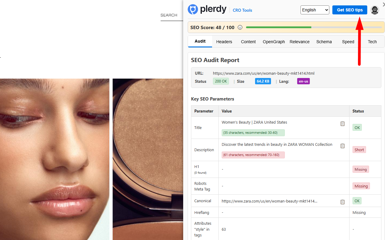 Plerdy SEO Analyzer chrome谷歌浏览器插件_扩展第4张截图