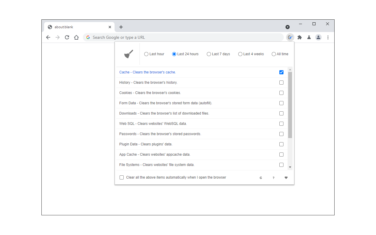 Cache Cleaner chrome谷歌浏览器插件_扩展第1张截图