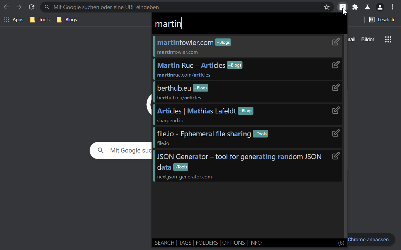 Search Bookmarks, History and Tabs chrome谷歌浏览器插件_扩展第1张截图