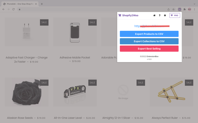 Shopify2Woo - 从 Shopify 到 WooCommerce chrome谷歌浏览器插件_扩展第3张截图