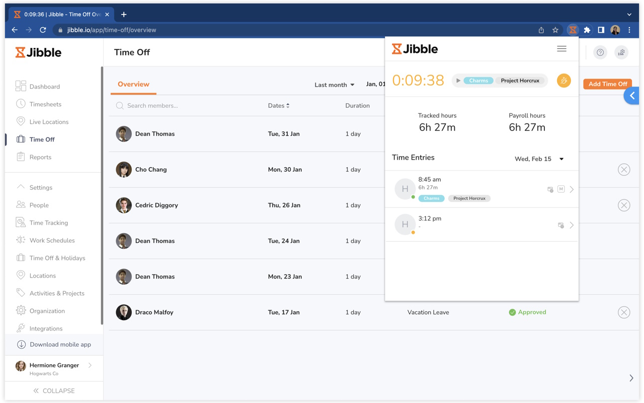 Jibble Time Tracker chrome谷歌浏览器插件_扩展第4张截图