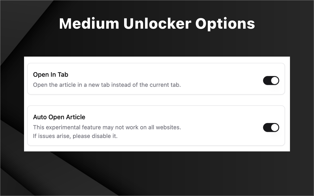 Medium Unlock chrome谷歌浏览器插件_扩展第1张截图