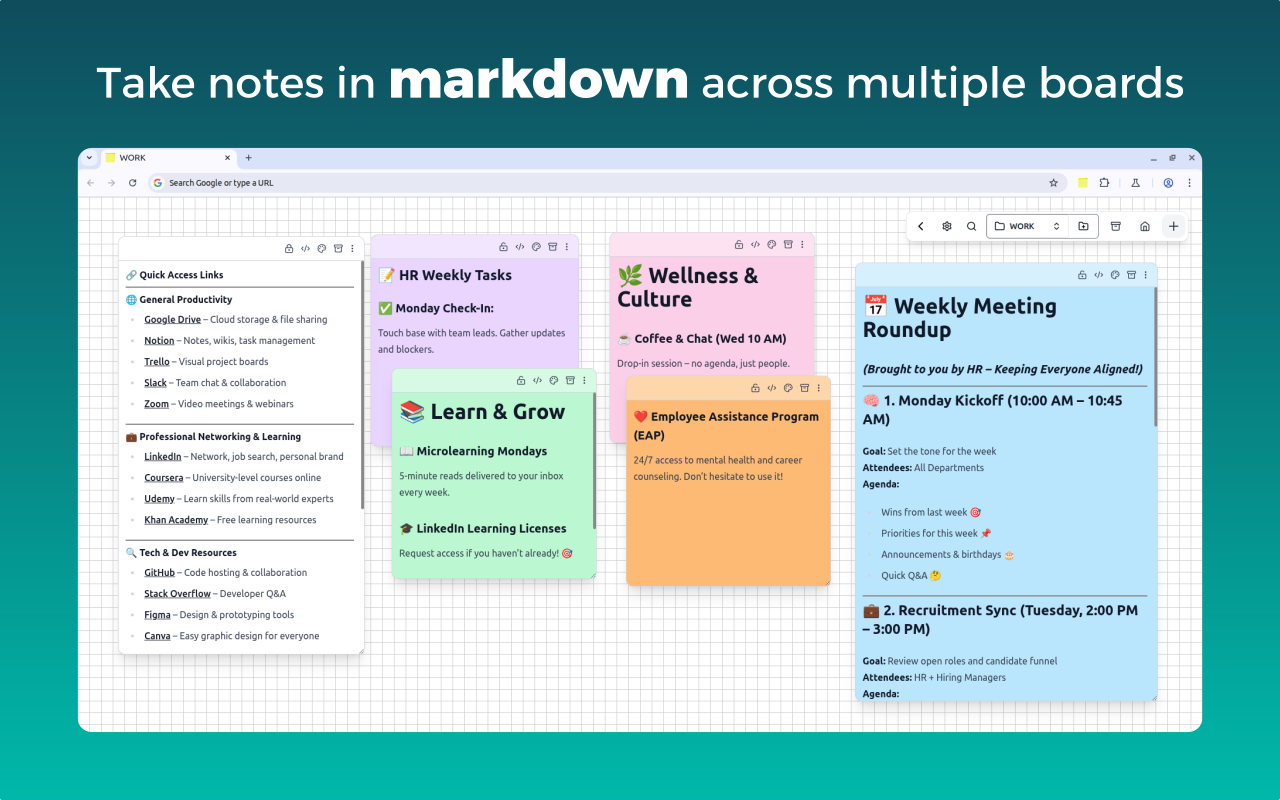 MemoTab - New Tab Notes chrome谷歌浏览器插件_扩展第3张截图
