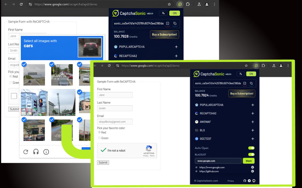 CaptchaSonic: Automatic Captcha Solver chrome谷歌浏览器插件_扩展第1张截图