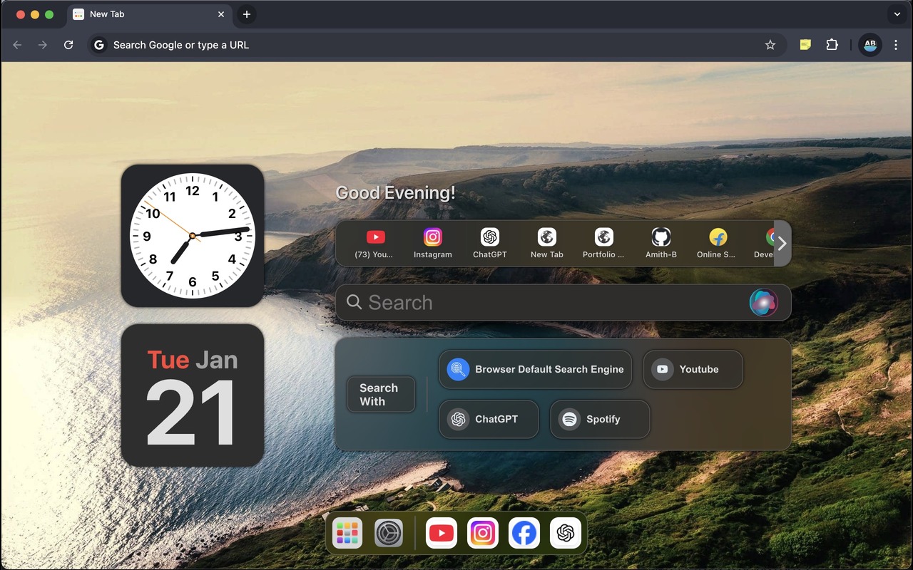 Mac New Tab chrome谷歌浏览器插件_扩展第4张截图
