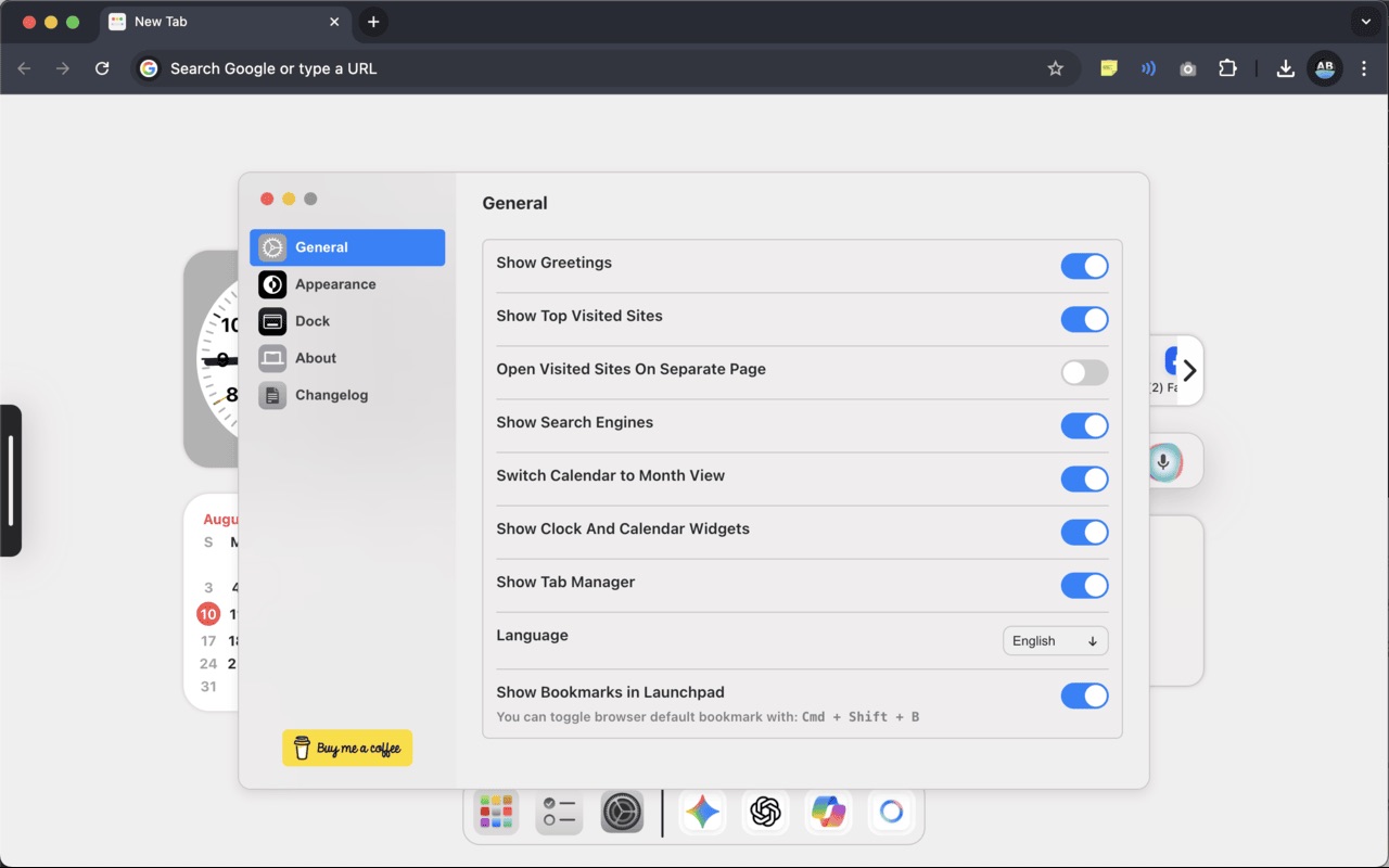 Mac New Tab chrome谷歌浏览器插件_扩展第5张截图